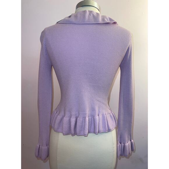 Pink Rose Women's Open Cardigan Sweater Lilac Small NWT - Picture 3 of 5